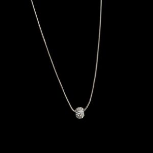Dazzling Silver 925 Necklace with Crystal Charm